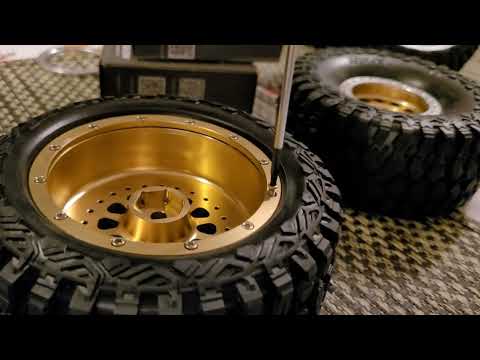 Gold Vitavon wheels (V2) on Proline Hyrax tires Traxxas UDR Unlimted Desert Racer