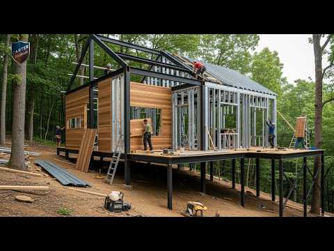 From Steel Frame to Cozy Home – Full House Construction on a Slope