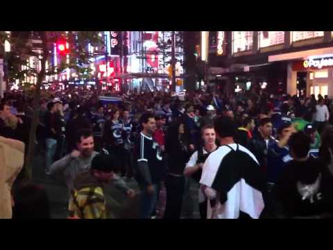 Canucks Western Conference Champs - Granville Celebration