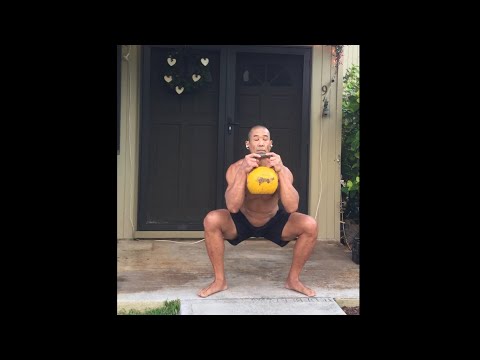 16 kg. Static Goblet Squat x 88 Seconds (age 52, December 14, 2020)