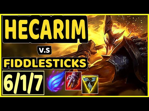 HECARIM vs FIDDLESTICKS - 6/1/7 KDA JUNGLE CHALLENGER GAMEPLAY - BR