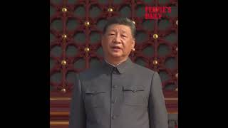 Xi sings the national anthem during V-Day commemorations