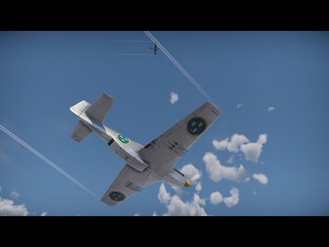 War Thunder Air Sim VR: Ta 152 H-1 vs Swedish Lend-lease Mustang J26