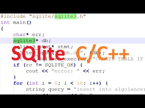 Sqlite C/C++ for Beginners
