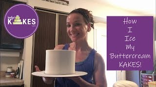 How to Ice Smooth Buttercream Cakes | Karolyn
