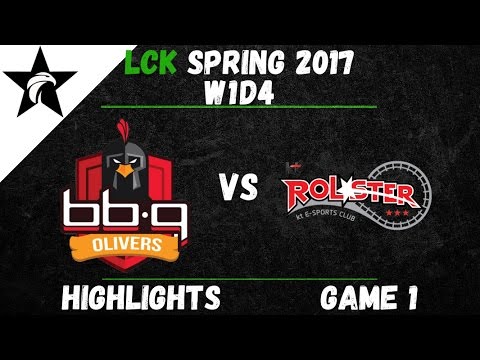 BBQ vs KT Highlights Game 1 LCK Spring W1D4 2017 bbq Olivers vs KT Rolster