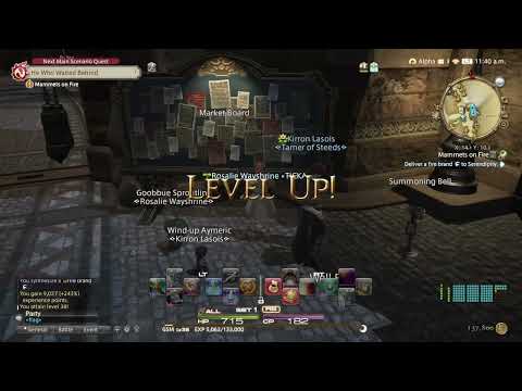 FINAL FANTASY XIV SOLO PLAYTHROUGH #154: GOLDSMITH LEVEL 35 CLASS QUEST