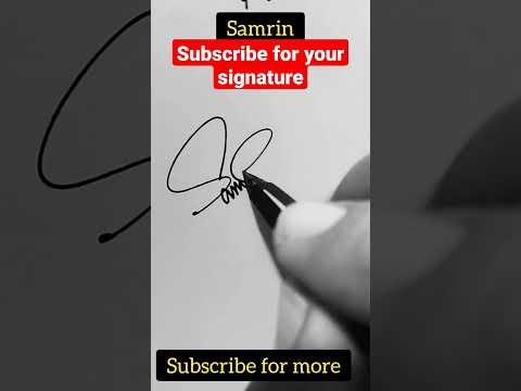 ✍️How to create a signature |👍 s signature samrin #shorts