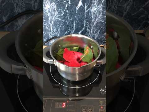 Hibiscus 🌺 hair oil with fenugreek and curry leaves | #haircare #hairoil #lifeincanada