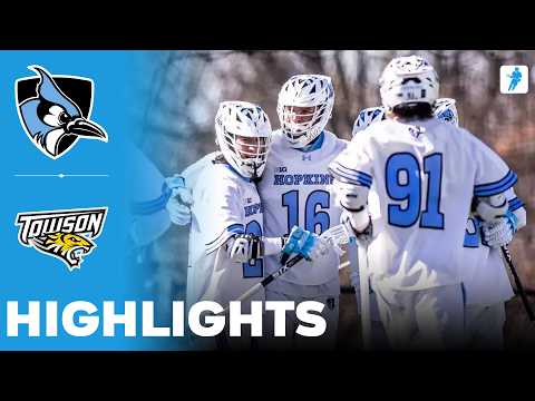 Johns Hopkins vs Towson | NCAA College Lacrosse | Highlights - February 10, 2026