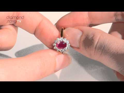 Diamond  0.50CT 18K Gold and 1.15CT Ruby Ring - FET25-T