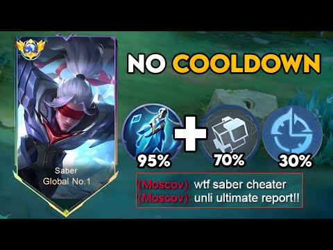 WHEN GLOBAL SABER ABUSE THIS NEW COOLDOWN EMBLEM AND BUILD IN RANKED GAME!!(please try)