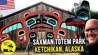 Visiting a TLINGIT NATIVE VILLAGE near Ketchikan, Alaska (Saxman Totem Park & King Crab FEAST)
