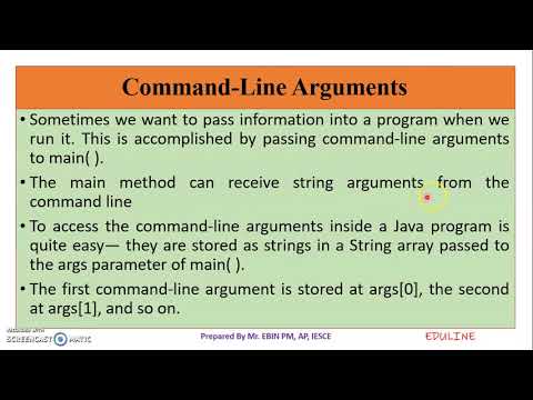 Java Module 2 Topic 24 Inner Class Command Line Argument