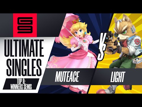 MuteAce vs Light - Ultimate Singles Top 8 Winners Semi-Final - Genesis 9 | Peach vs Fox