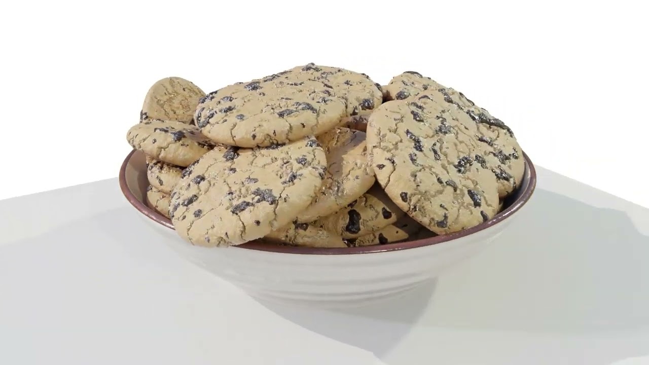 Bowl with Cookies 3D Model
