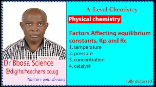 Factors affecting the equilibrium constants, Kc and Kp