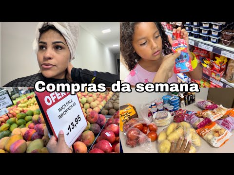 MÃE SOLO❤️ COMPRAS DA SEMANA PARA TRÊS PESSOAS // COMPREI UMA CADEIRA DE MANICURE 🥹 