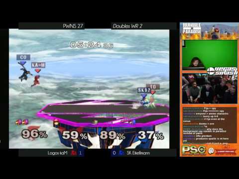 PWNS 27 - Melee - Doubles - WF - Logos+KaMaster (Red) vs SK92+Eikelmann (Blue)