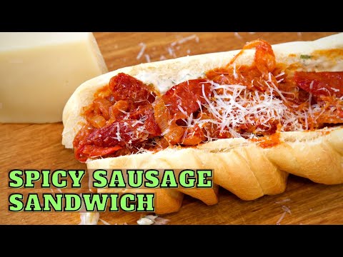 Iranian Spicy Sausage Sandwich Recipe | Famous Street Food (Bandari)