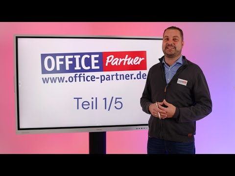 Samsung Flip Pro WM55B Flipchart 138,7 cm 55 Zoll inkl. Neomounts LED-WR100 rotierbare Wandhalterung & Tray CY-TF65BBC video preview