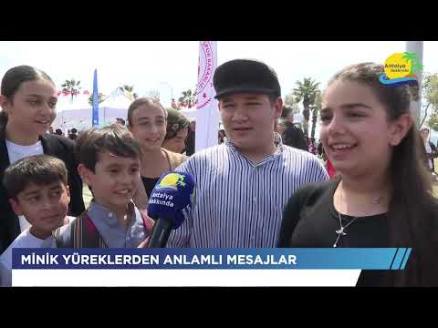 Antalya’da çocuklar 23 Nisan coşkusunu yaşadı "Çocukların eli bayrakla dolsun"