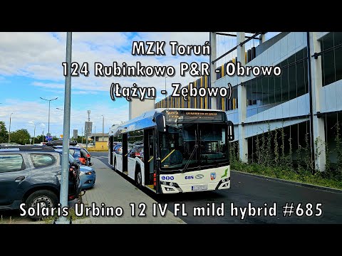 MZK Toruń - Solaris Urbino 12 IV FL mild hybrid #685, linia 124