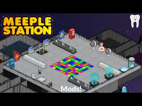 MODDING a DISCO into SPACE! (Meeple Station Gameplay- Mods)