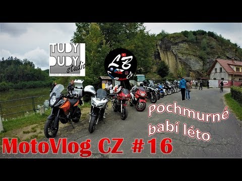 MotoVlogCZ #16 - TudydudyStudio Sraz / krásné zatáčky v dešti / !!!CRASH!!! / denní Vlog /