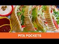 Pita Pockets Recipe | Chicken Pita Pocket Recipe | Pita Bread Filling Recipe