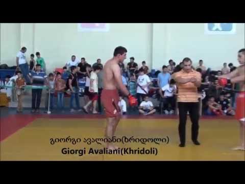 Khridoli fighter Giorgi Avaliani against fighter from Azerbaijan.MMA international tournament.Baku