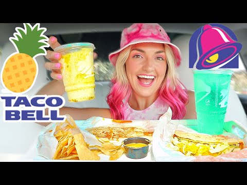 Taco Bell Mukbang NEW* Pineapple Freeze!