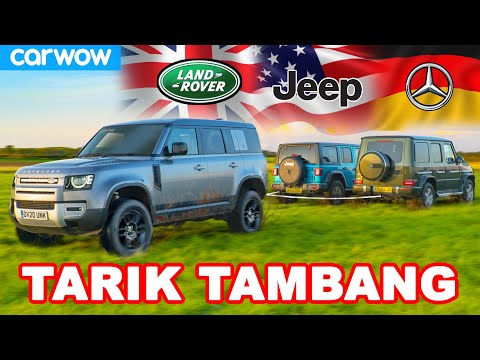 Mercedes G350 v Land Rover Defender v Jeep Wrangler - TARIK TAMBANG