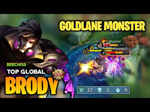 GOLDLANE BRODY! Legendary Gameplay [ Top Global Brody Best Build ] By BeeChiss - Mobile Legends