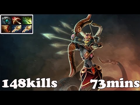 Dota 2 - The power of Medusa! 148kills, 73mins , 2 rapiers