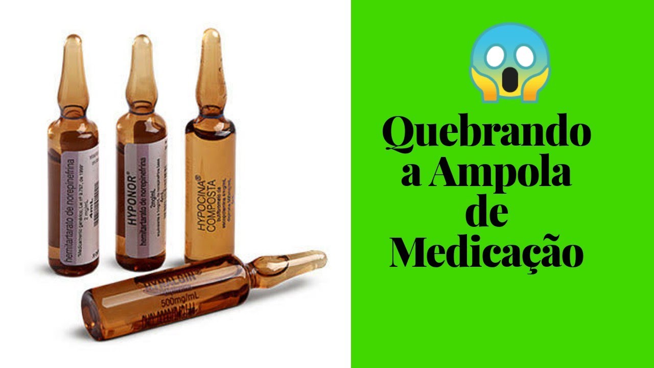 Como Quebrar a Ampola / Quebrando a Ampola de Medicação e Aspirando - vídeo aula