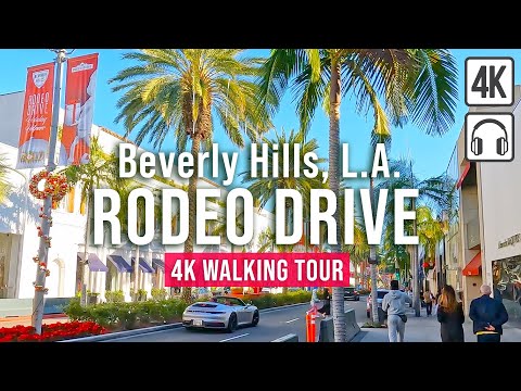 Beverly Hills Walking Tour (Los Angeles) - Rodeo Drive - [Immersive sound - 4K/60fps]