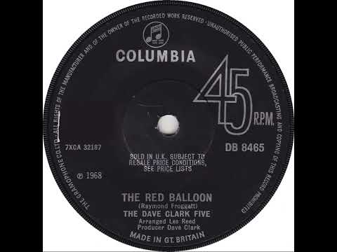 UK New Entry 1968 (200) The Dave Clark Five - The Red Balloon