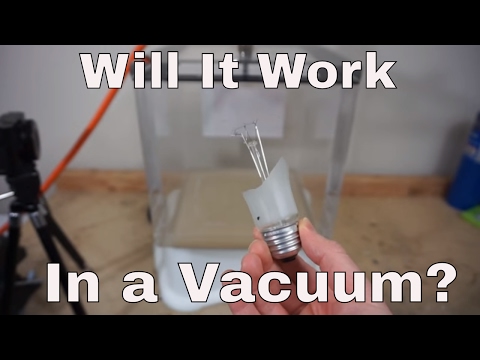 What Happens When You Turn On A Broken Light Bulb In A Vacuum Chamber? Will It Burn Out? Video