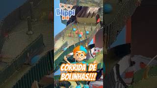 Corrida de bolinhas de gude! 🟠🏁🔵 #shorts #blippi #corrida