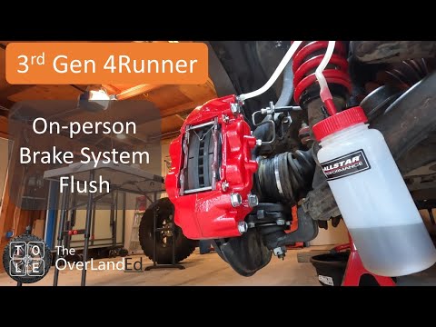 Brake system flush using one-person brake bleeder (Allstar Performance Bleeder Bottle)