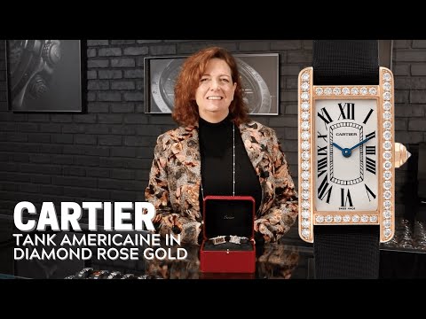 Cartier Tank Americaine Rose Gold Diamond Ladies Watches Review | SwissWatchExpo
