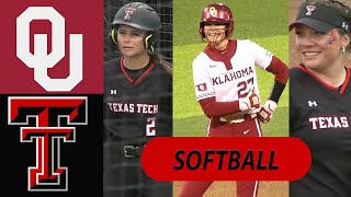 #1 Oklahoma vs Texas Tech SOFTBALL Game Full Highlights 2024