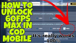 How to Unlock 60 FPS (MAX) in Call of Duty Mobile on any Android Device