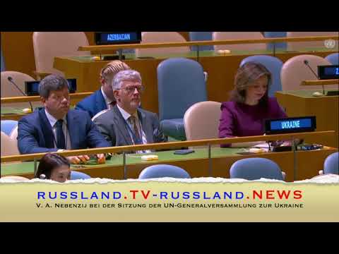 V. A. Nebenzij bei der Sitzung der UN Generalversammlung zur Ukraine