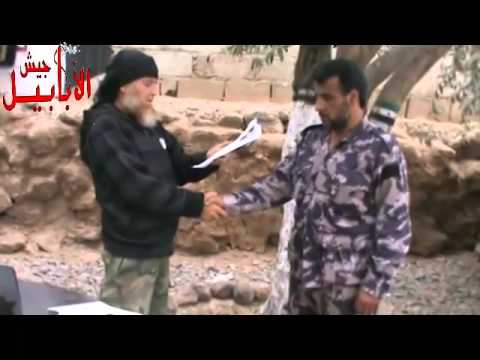 أخذ البيعة من قبل قائد لواء صقور الأبابيل العامل في حوران للقائد العام لجيش الأبابيل