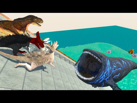 DINOSAUR JUMP CHALLENGE vs BLOOP - Animal Revolt Battle Simulator
