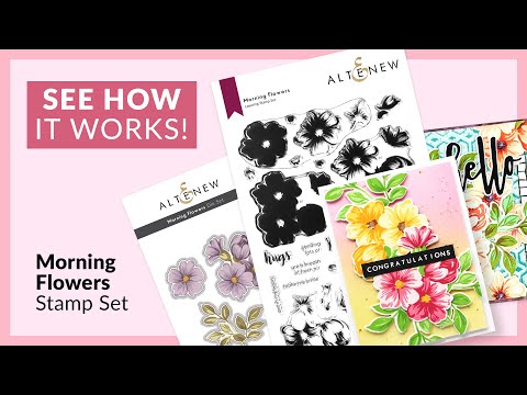How to Layer Morning Flowers Stamp Set for Card Making