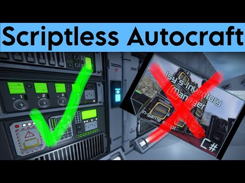 This Space Engineers Autocrafting system doesn't need scripts or mods! Works on Xbox and PlayStation