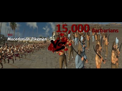 500 Macedonian Pikemen vs 15,000 Barbarians, Total War: Rome 2 Cinematic